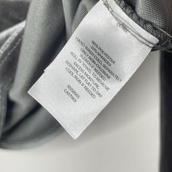 Y2K Velvet Long Sleeve Top Square Neck Gray Stretch Witchy Goth Fairy Grunge‎ M - Picture 4 of 6